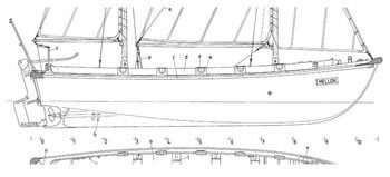 Schiffsdetail-Zeichnung von der Mellon