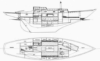 Schiffsdetail-Zeichnung Seekreuzer