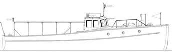 Schiffsdetail-Zeichnung vom 11,5-m-Verkehrsboot