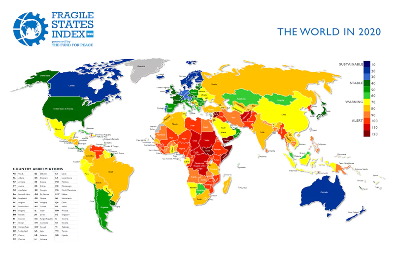 Fragile States Index Map 2021