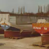 Marinekutter im Winterlager 1979
